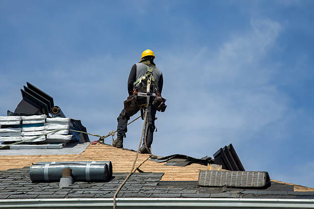 Professional Gutter Installation technician working in West Boylston, MA